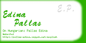 edina pallas business card